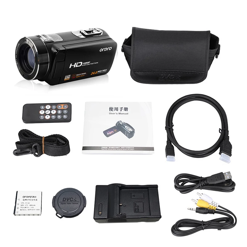 Ordro HDV Z8 16X цифровая камера 3 0 дюймов сенсорный экран 24 МП профессиональная