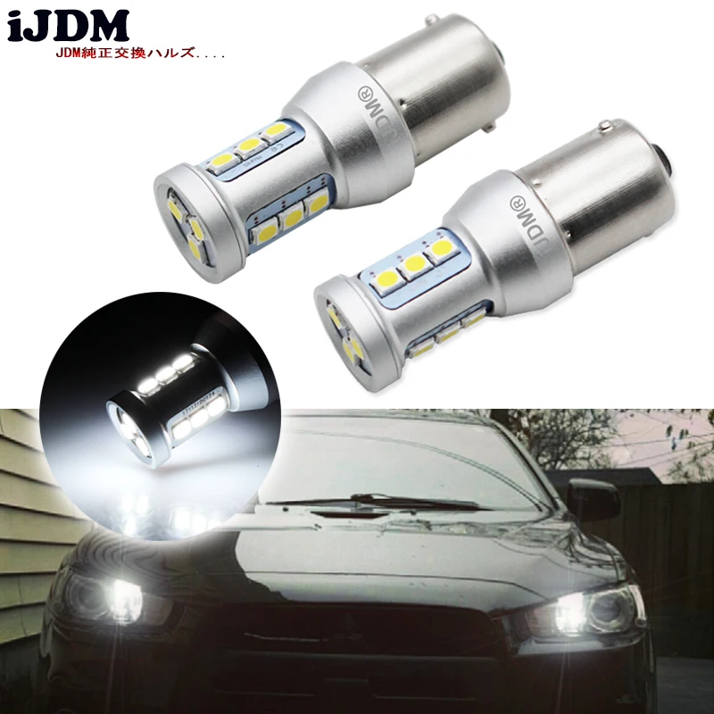 IJDM 1156 LED canbus безошибочный белый BA15S P21W светодиодные лампы для 2008 up Mitsubishi Lancer или