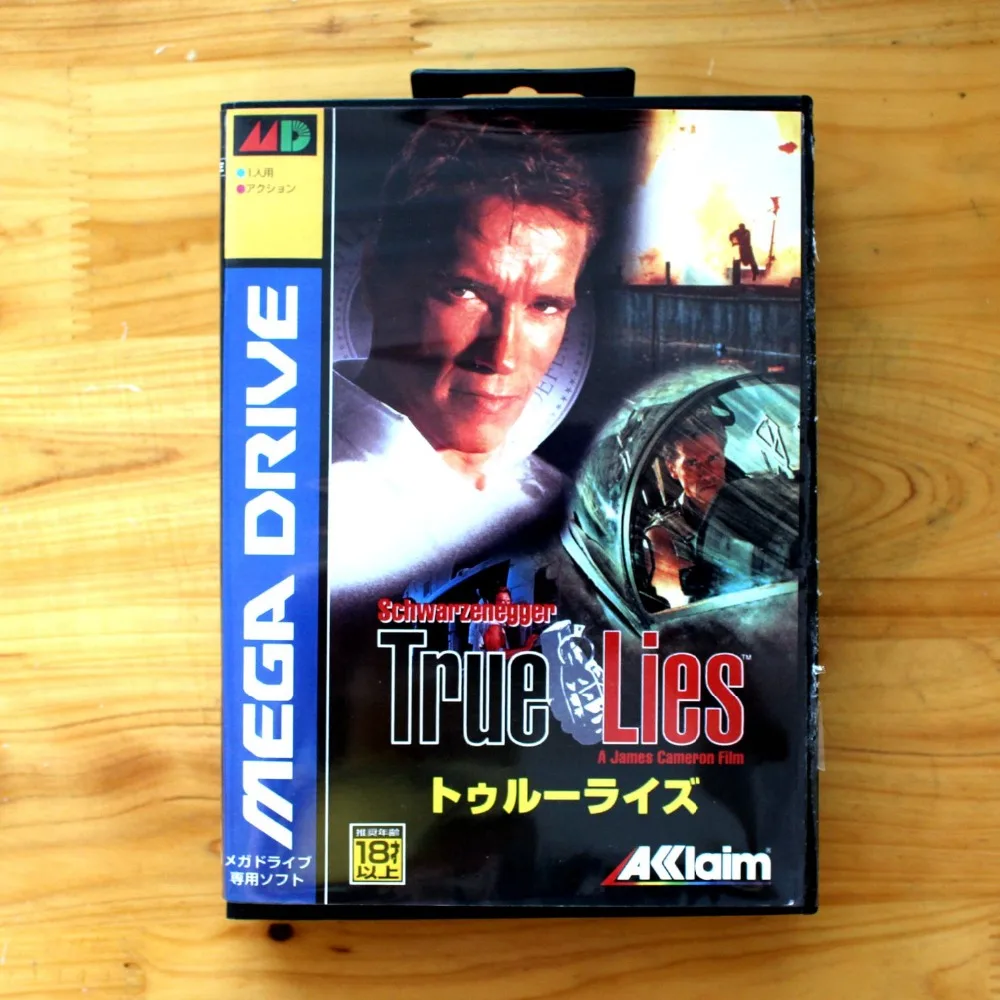 Настоящей лжи 16 бит SEGA MD карточная игра с коробку для Sega игры Mega Drive Genesis|sega md game
