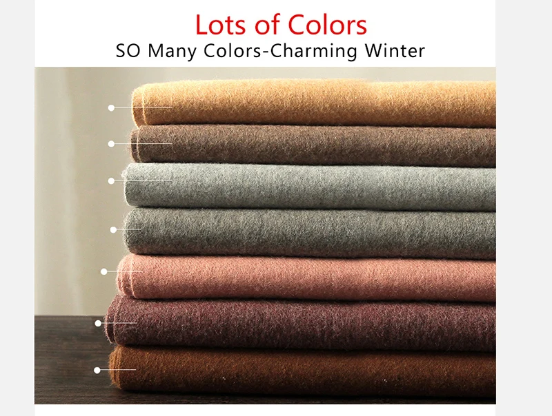 Luxury Winter Scarf Wool Cashmere Scarf Poncho Stoles Women Thicken Warm Scarves Wrap Pashmina Tassels Solid Color Scarf