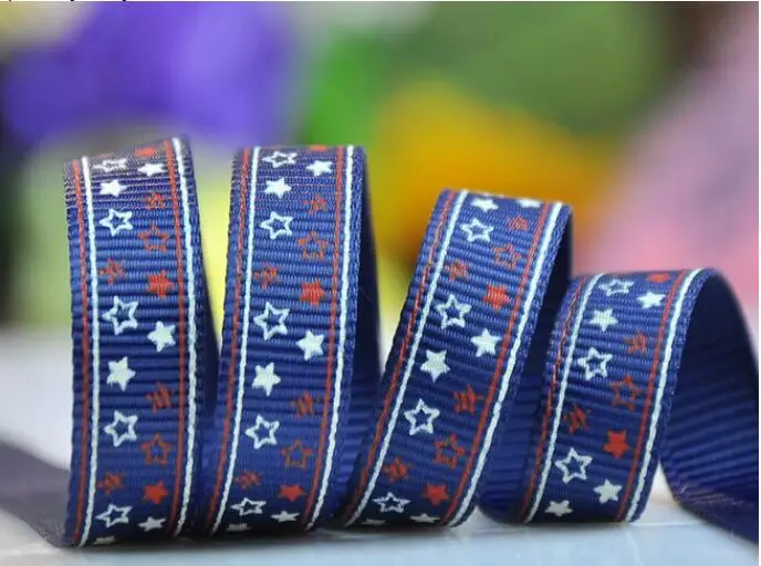Оптовая продажа 100 ярдов/партия 3/8 '(9-10 мм) темно-синяя красная и белая корсажная