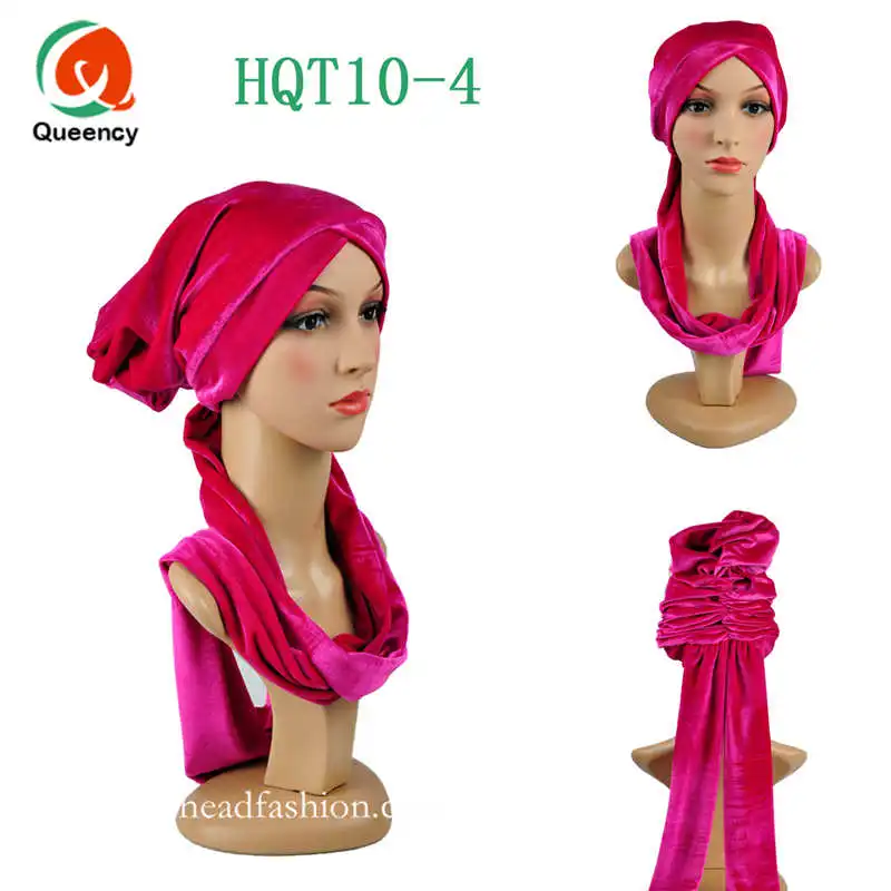 Однотонный головной убор Африканский 4 цвета бархатный тюрбан бандаж шириной 72*22