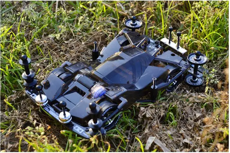 Черный прозрачный Tamiya мини 4WD автомобиль FM шасси 19411(не в сборе