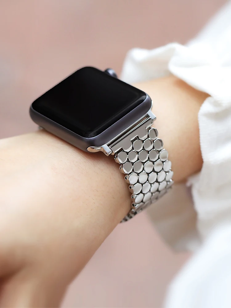 40 мм 44 38 42 браслет из нержавеющей стали для Apple Watch серии 4 5 3 2 Модный золотой