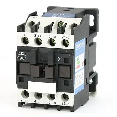 

CJX2-0901 AC Contactor 110V 50Hz Coil 9A 3-Phase 3-Pole 1NC