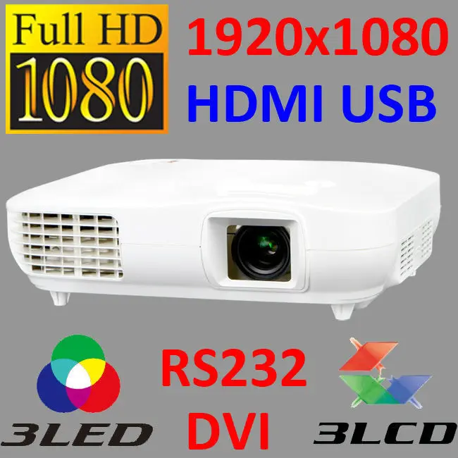 Высокой четкости жк-hdmi 1920 * 1080 родное разрешение проектор тв жк-видеопроектор