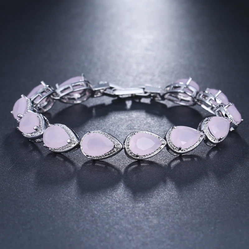 EMMAYA розовая форма груши Кристалл высокого качества Серебряный цвет роскошный