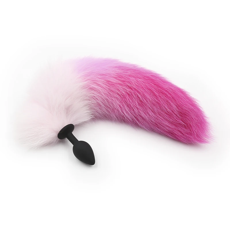 Faux fox tail butt plug silicone anal tails sex toys for women adult games products Gradient |