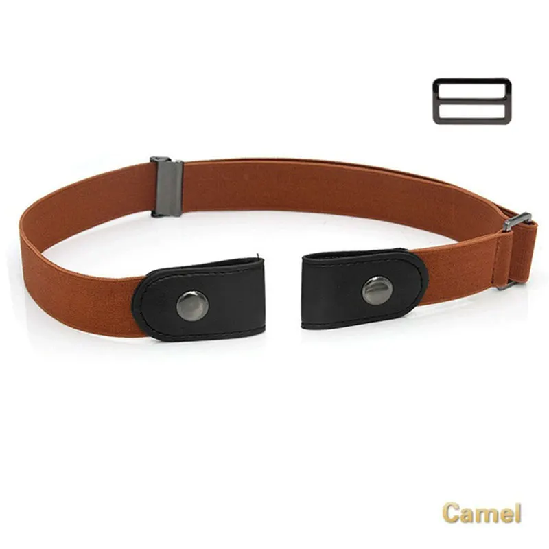 

Fashion Unisex Buckle-Free Elastic Belt For Jeans Pants Dress Free Stretch Waist Belt For Women Men No Buckle Adjustable Belt