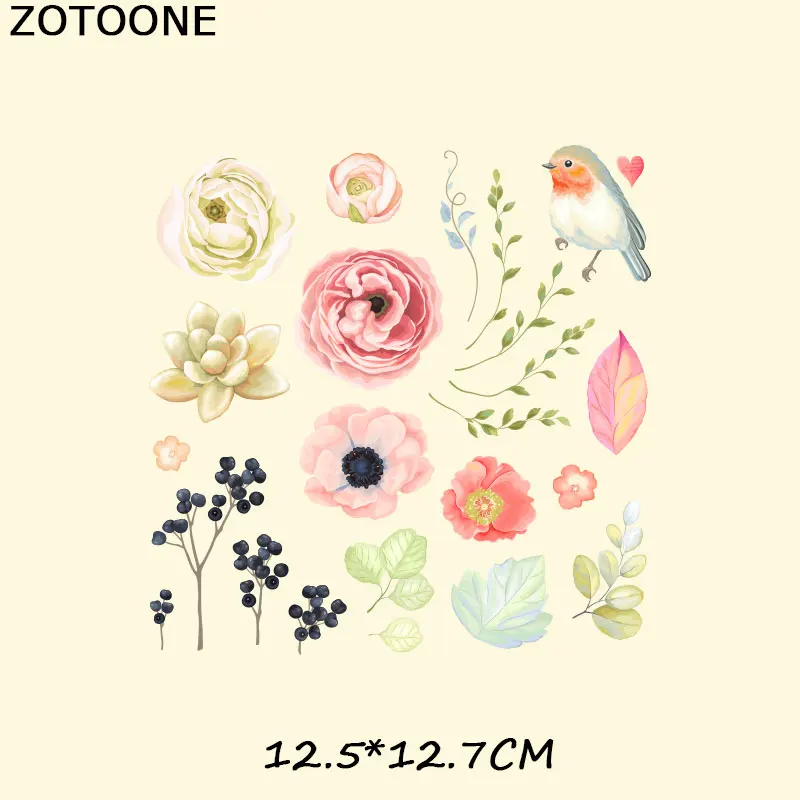 ZOTOONE Flower Patch T-shirt Dresses Bag Patches for Clothing A-level Washable Heat Transfer DIY Accessory Decoration Kids C | Дом и сад