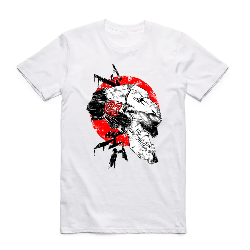 S-XXXL EVA Для мужчин печати Аска Лэнгли сорью»(Evangelion классического японского аниме футболка с коротким рукавом и О-образным вырезом homme Genesis Аска Лэнгли сорью»(Evangelion футболка