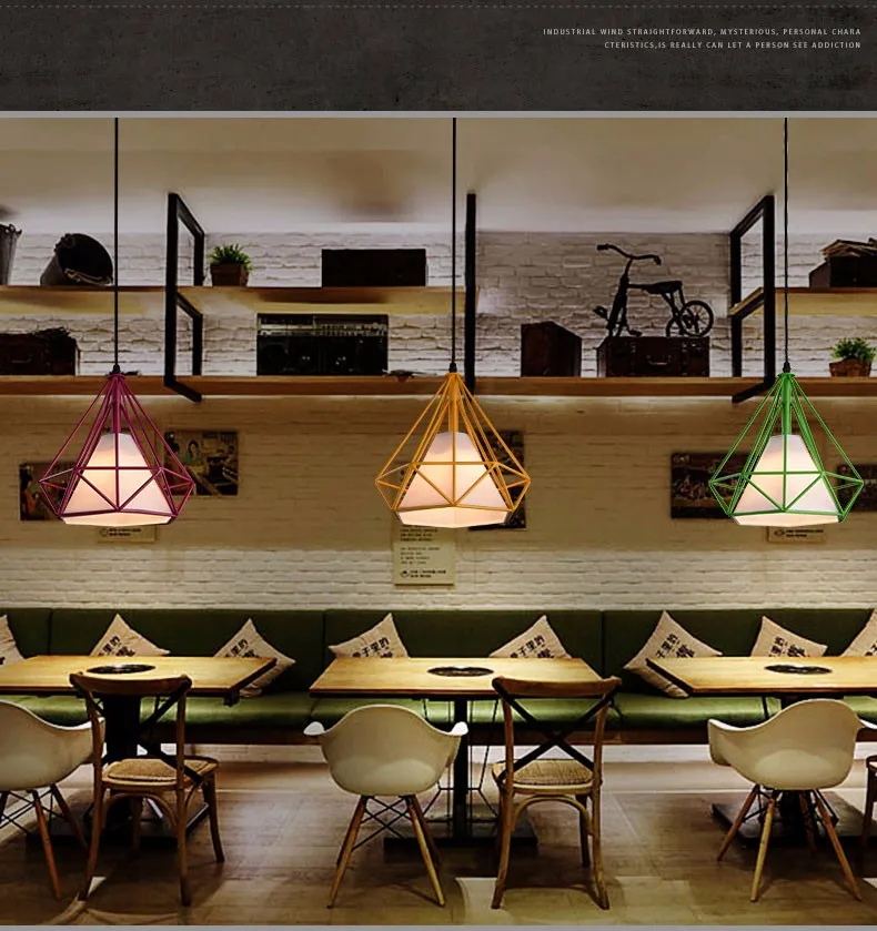 Современные художественные винтажные светодиодные подвесные светильники в