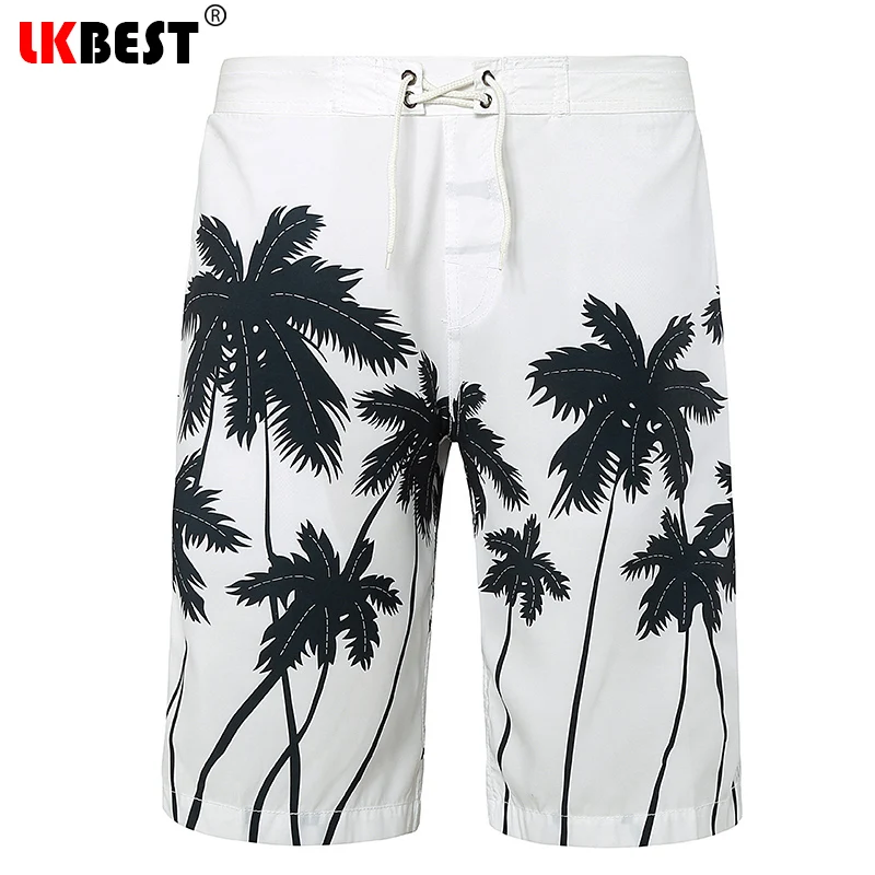 LKBEST Новые Длинные мужские пляжные шорты тонкие быстросохнущие летние бермуды