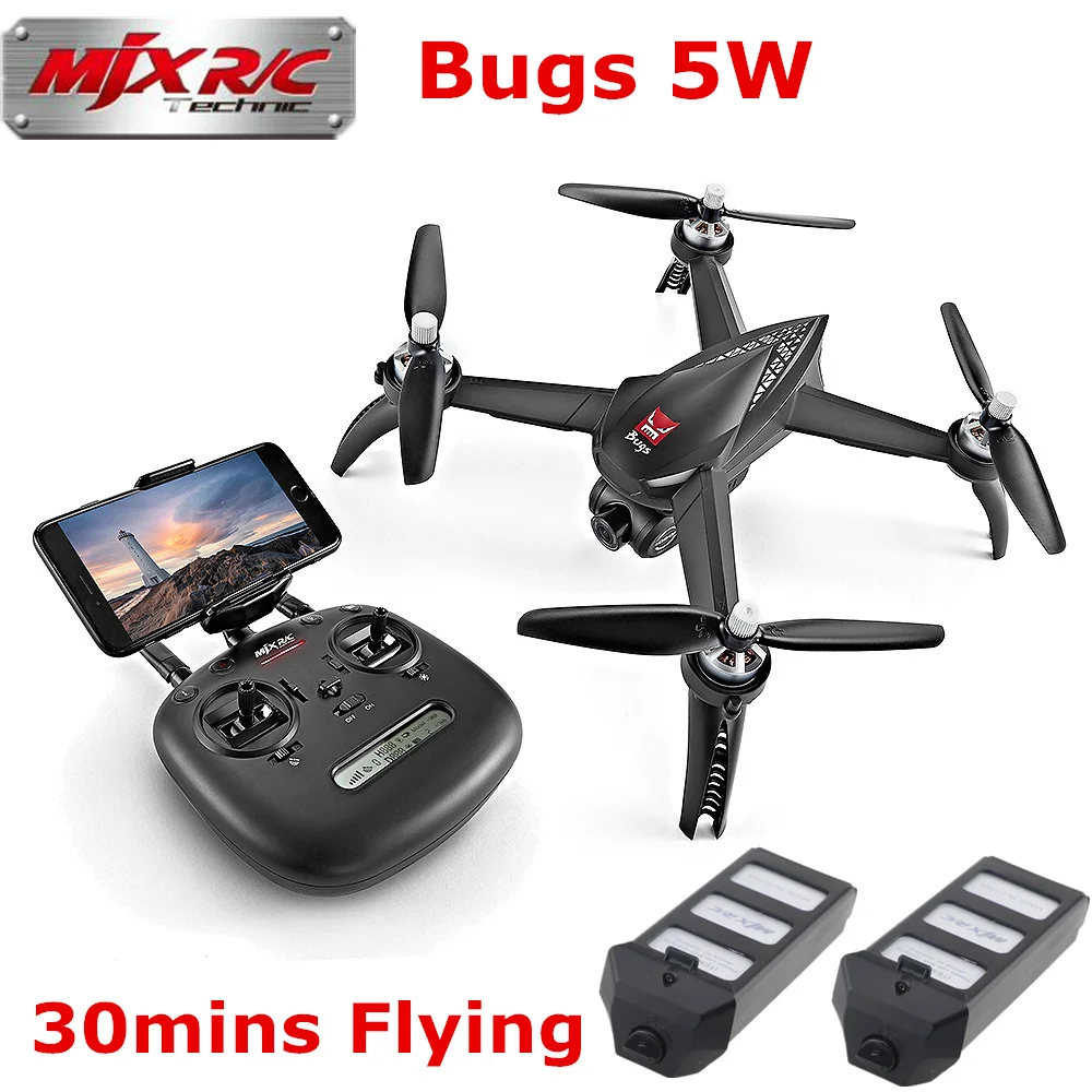 Оригинал MJX Bugs 5 Вт бесщеточный мотор 1080 P HD камера RC Дрон с камерой wifi 5G FPV gps авто