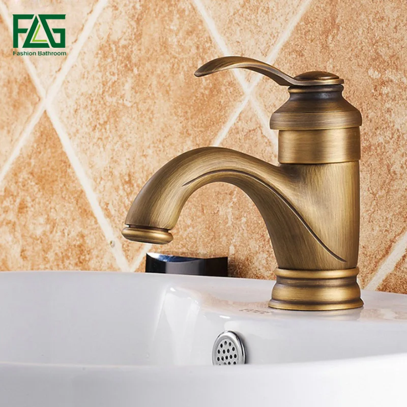 

FLG European Aristocratic Basin Faucet Deck Mounted Su Tesisat Sink Mixer Antique Tap Cold and Hot Bathroom Taps Water Mixer
