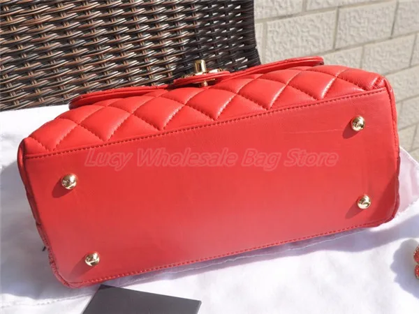 New Calf Leather Female Casual Red Shoulder Bag Medium Size Free Shipping | Багаж и сумки