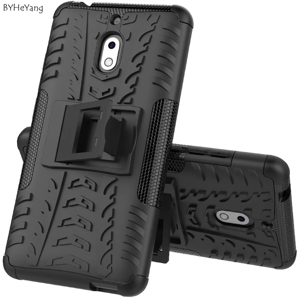Shockproof Plastic Hard Armor Case For Cover Nokia 2.1 2018 Slim Bumper Protection Stand Back Kickstand | Мобильные телефоны и
