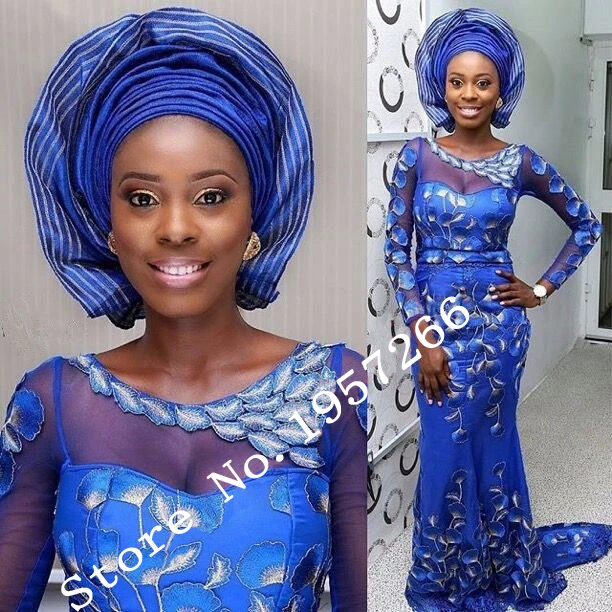 High quality nigerian wedding african lace fabric/ guipure cord fabric for party blue Net Lace Material | Дом и сад