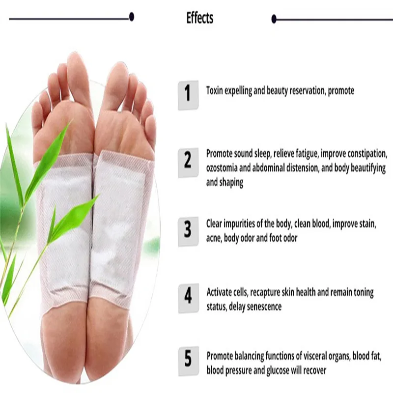 2 шт./пара детоксикационные патчи для ног детоксикация тела токсины очищение