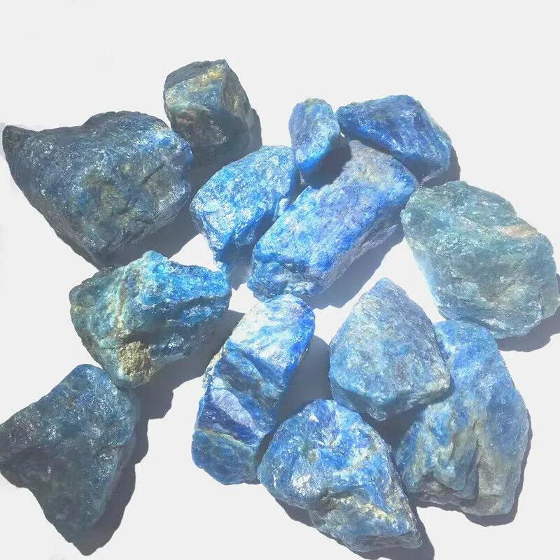 

Drop Shipping 100g Natural Blue Apatite Rough Raw Stone Rock Specimen From Madagascar Gemstones Natural