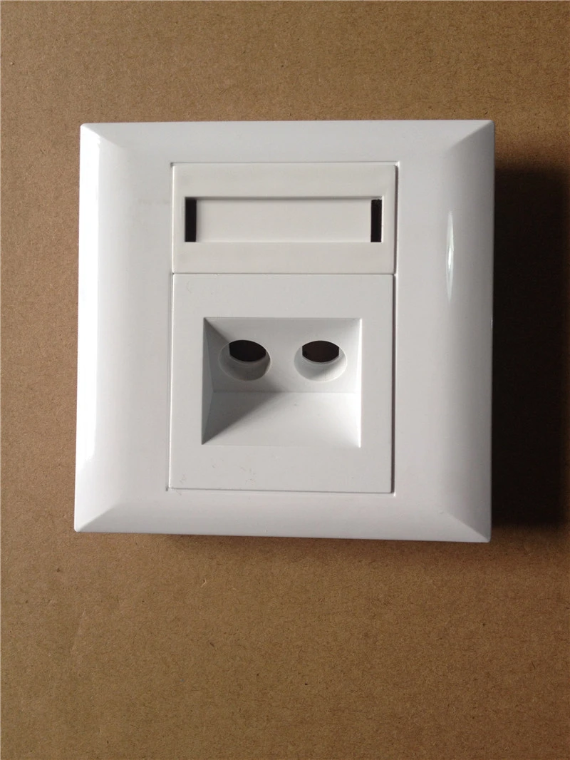 30 PCS LC SC faceplate without adapter SM MM ftth SX DX white color ABS Wall outlet 2 core 1core fiber optical face plate 86