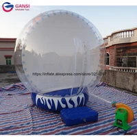 2018 xmas advertising transparent inflatable dome snow bubble tent photo booth inflatable christmas snow globe for advertising