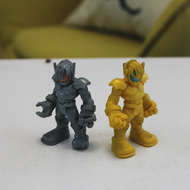 fluorescent yellow Hasbro Marvel Мстители Q версия Железный Человек Робот Тор Капитан Америка модель человека-паука кукла игрушка для детей подарок - Цвет: fluorescent yellow