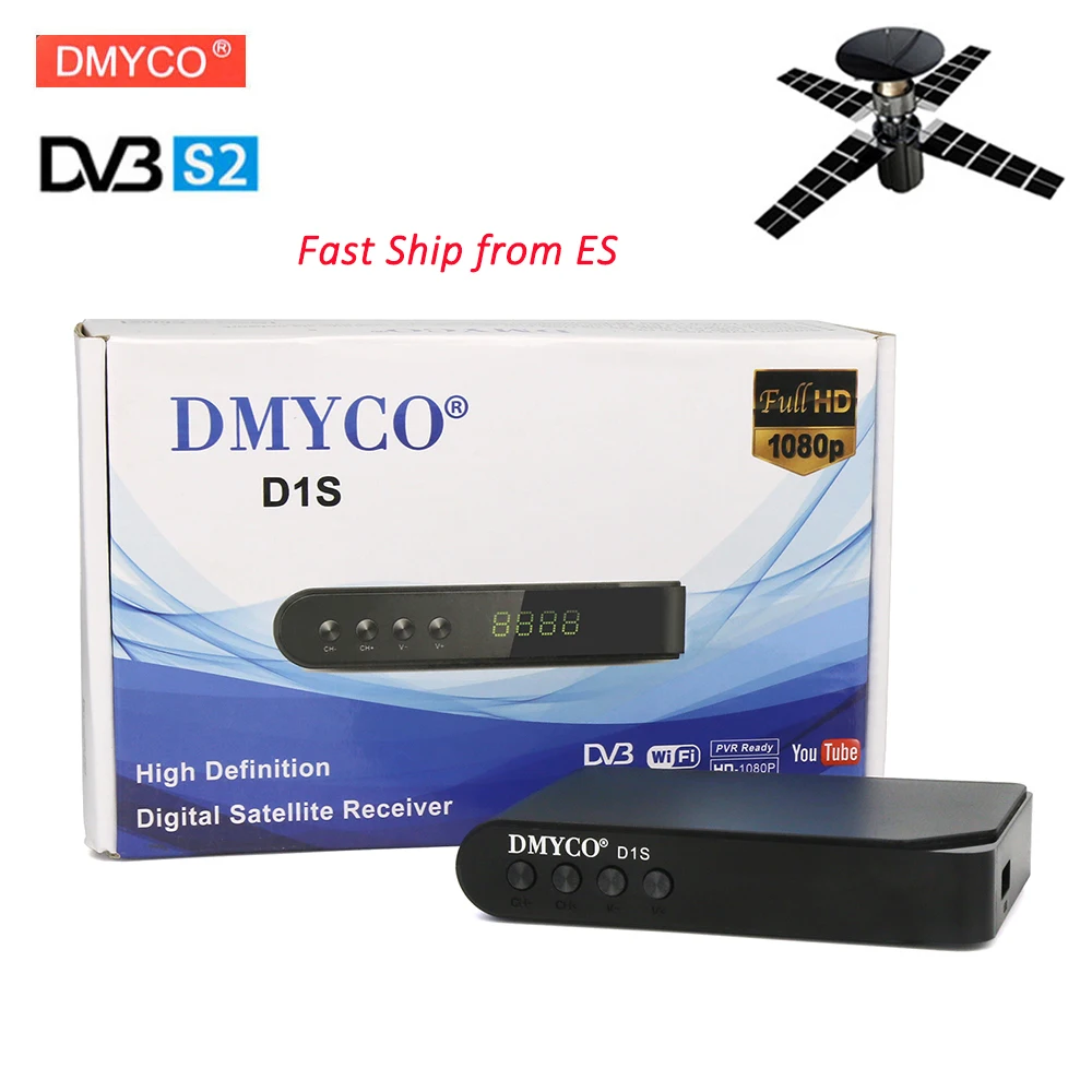 Новые HD цифровой DVB S2 D1S приемник спутникового сигнала ТВ ресивер Full 1080 P Поддержка