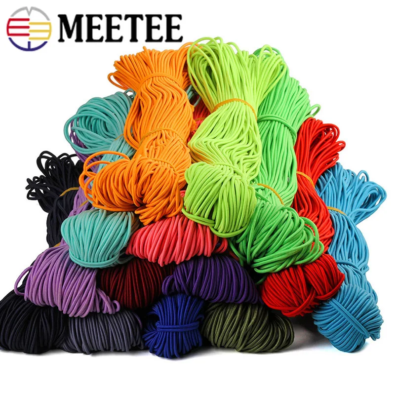 95Meters 2.5mm Eco-Friendly Elastic Cord Sewing Bands Rope Round Stretch Rubber Ropes For Hair Bow Garment Tag DIY Craft | Дом и сад