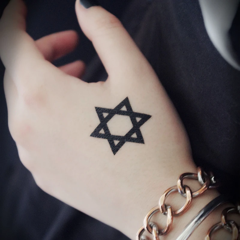 

Hexagram милый тренд анимация мультфильм логотип тату 3 см * 3 см стикер XR002