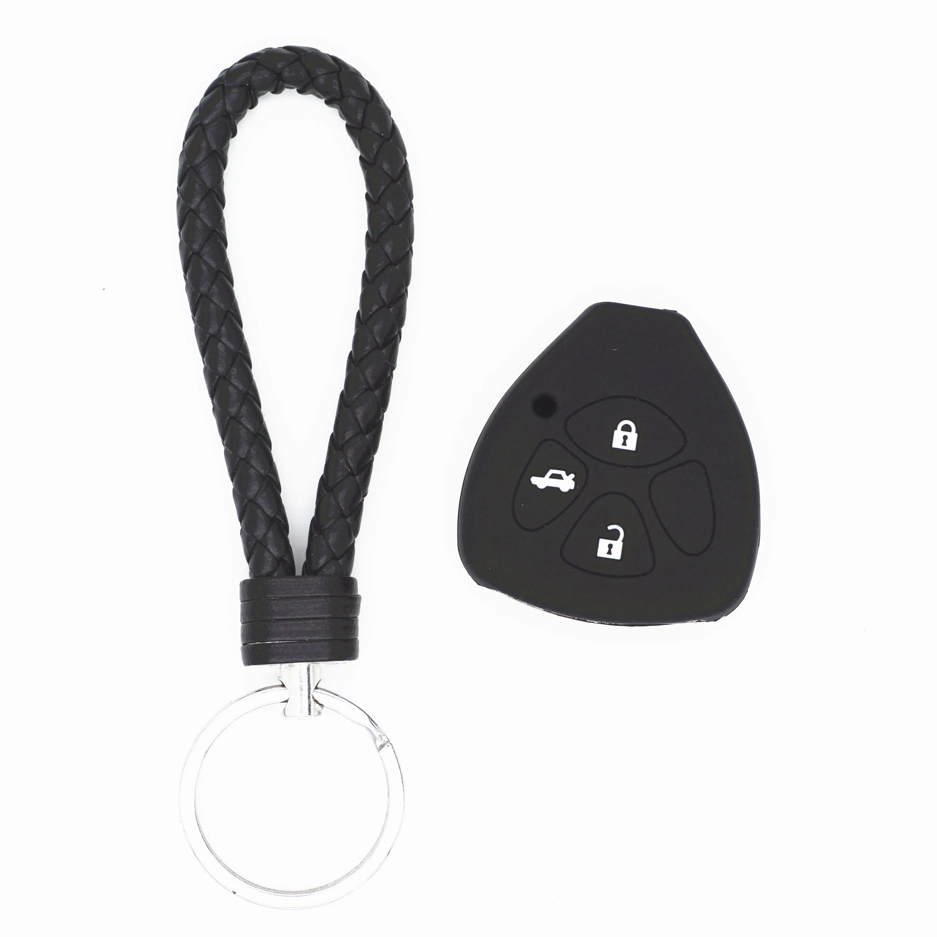 WFMJ Silicone Remote 3 Buttons Key Cover Case Chain Keyring for Toyota Camry Avalon Corolla Matrix RAV4 Venza Yaris Crown Reiz | Автомобили