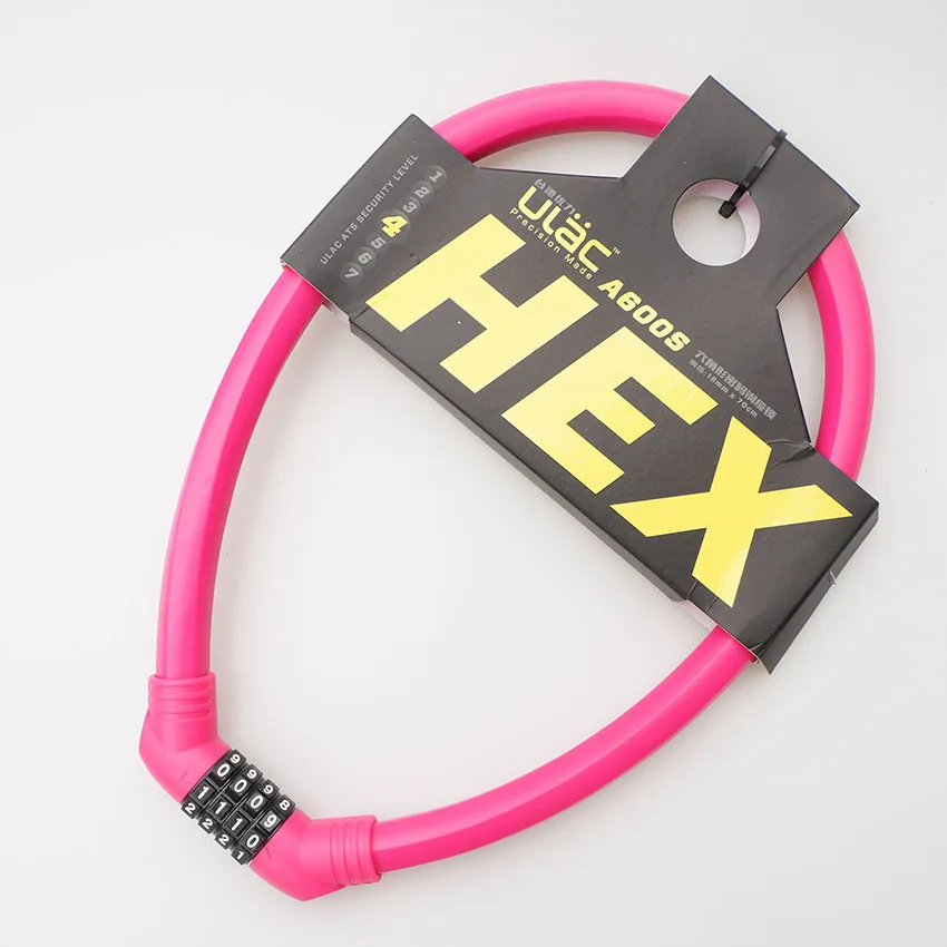 2016 Новый велосипедный замок с 4 паролями для стального троса аксессуары bicicleta