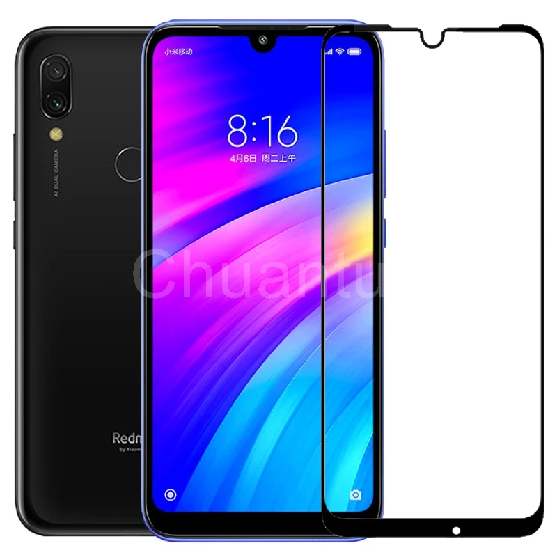25 шт./лот полное покрытие Защита экрана для Xiaomi Redmi 7 от царапин защитная пленка