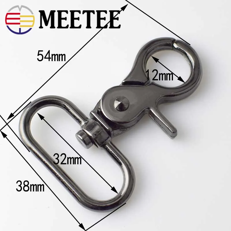 Meetee 4 шт. ID32mm металлическая сумка на ремешке для собак защелкивающиеся пряжки