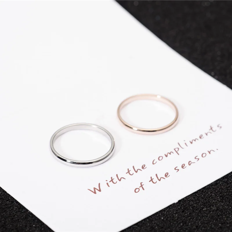 Гладкое кольцо YUN RUO для женщин мужчин свадьбы розовое золото серебро нержавеющая