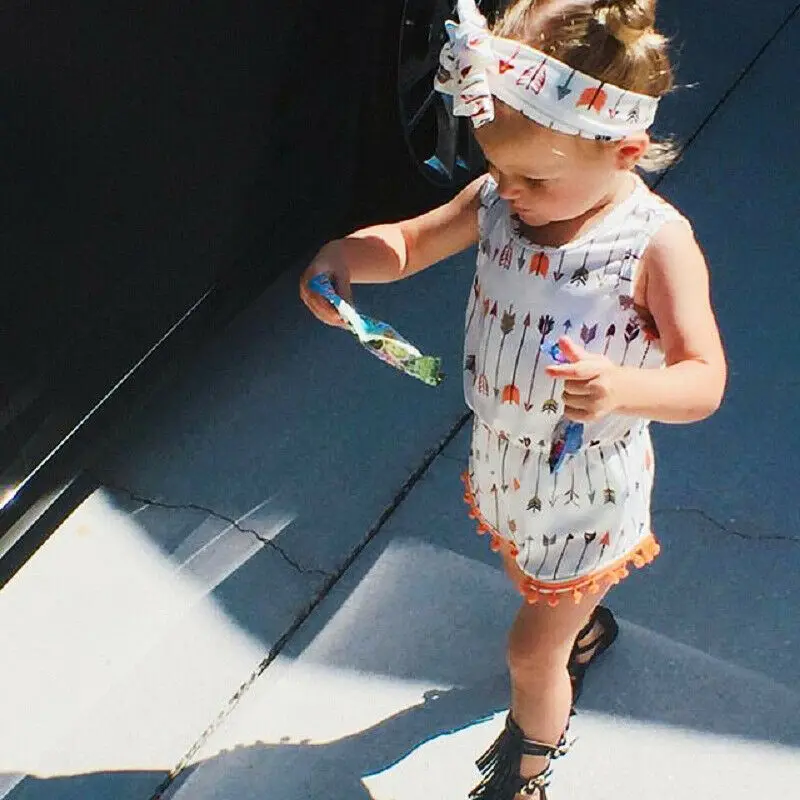 2019 брендовый Боди без рукавов для новорожденных девочек комбинезон с кисточками