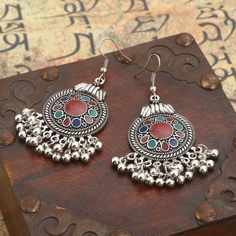 Trendy Ethnic Boho Vintage Drop Dangle Beads Tassel Earrings For Women Bohemian Enamel Jewelry Accessories Fashion Long | Украшения и