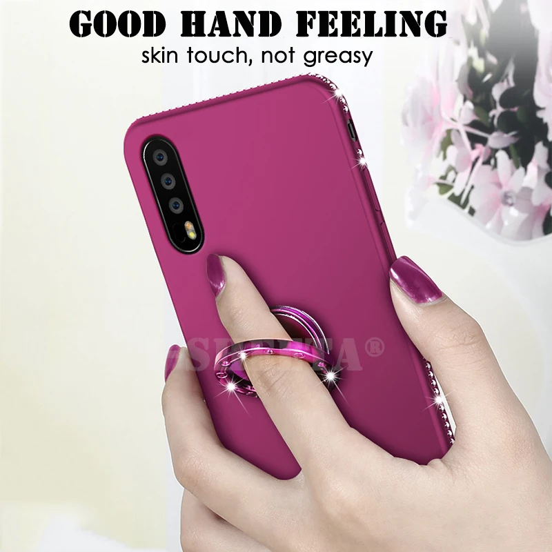 3D Алмазная резиновая рамка чехлы для Huawei P20 P30 Lite Pro Ультратонкий Мягкий ТПУ