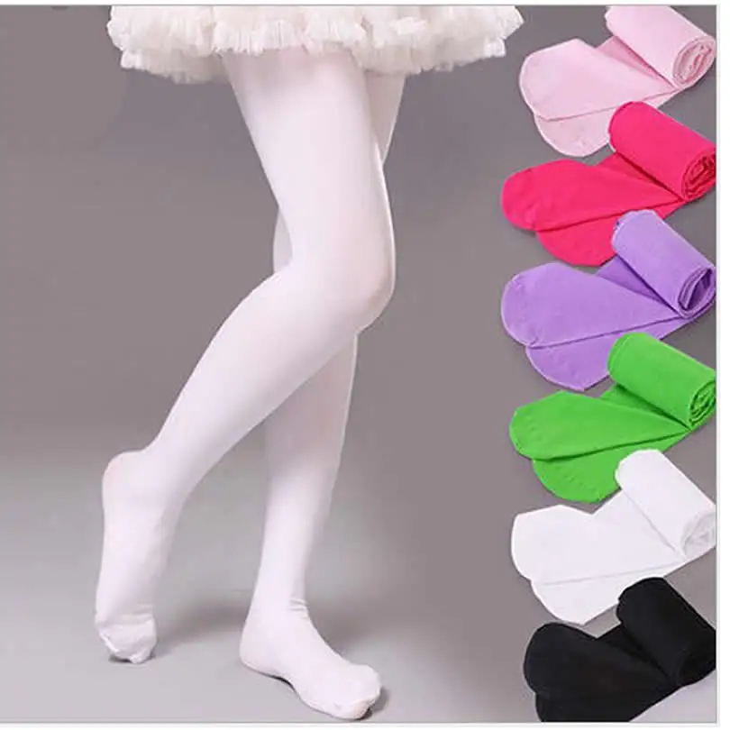 Candy Color Cotton Baby Tights Girls Pants Sport Dancing Tights Velvet Girls Leg Warmers Panty hose calcetines ninas 4-9 Years