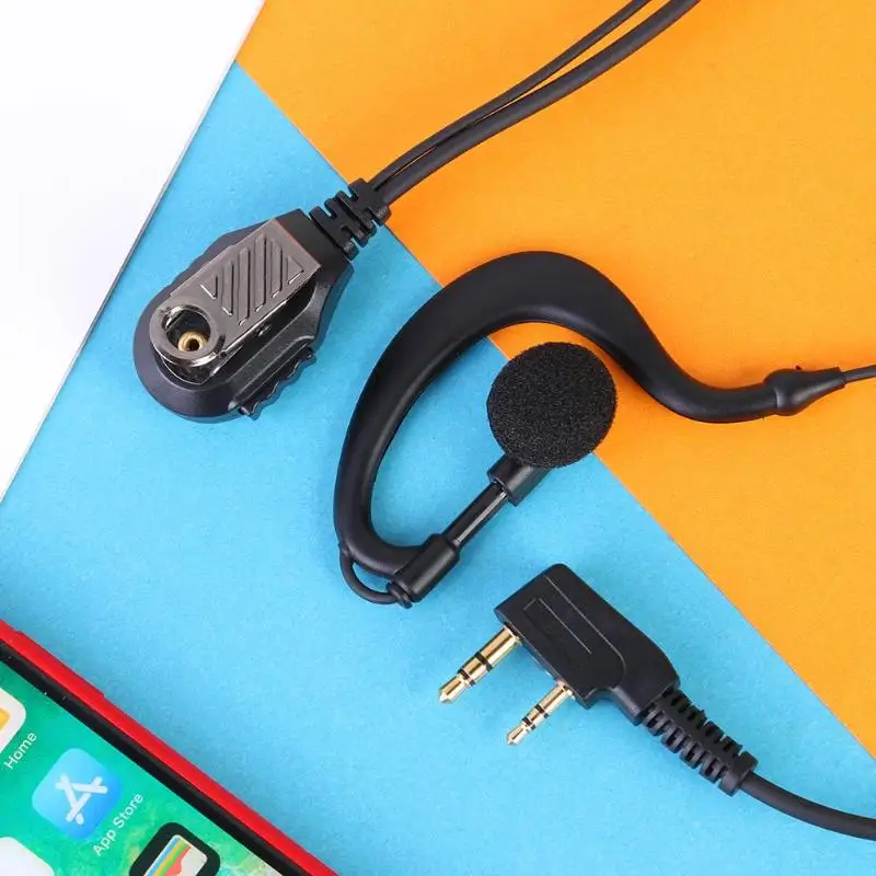 G-образный наушник k-типа для Kenwood KPG Baofeng UV 5R Radio 2Pin M-type с PTT Motorola HYT Walkie | Электроника