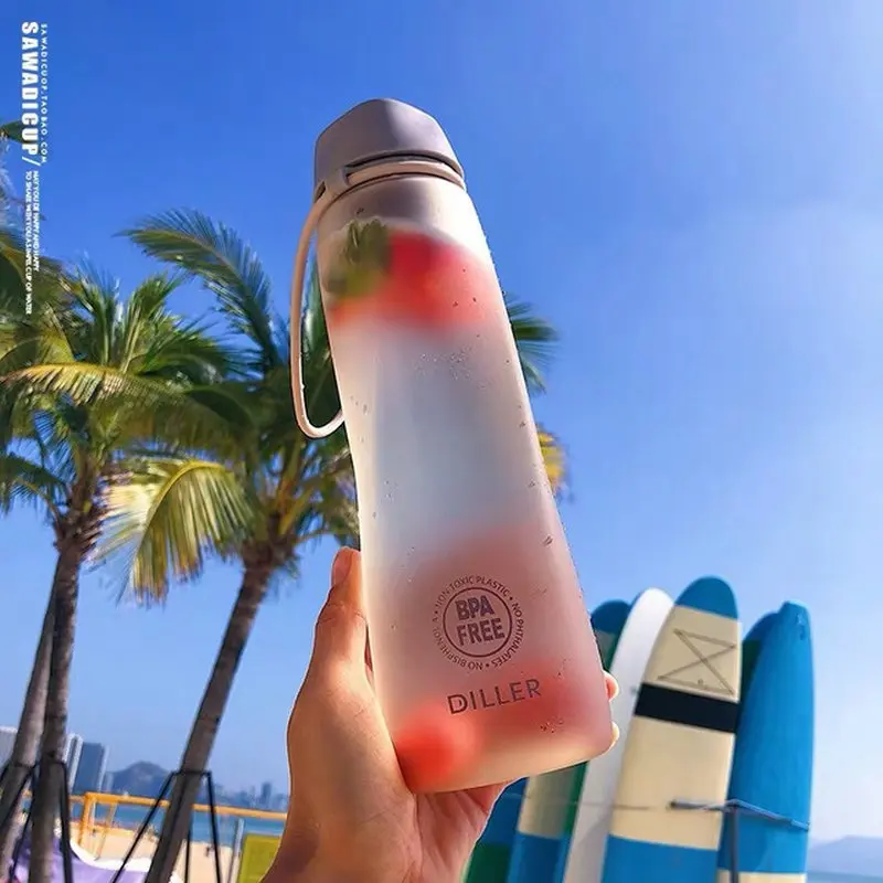 Спортивная бутылка для воды многоразовая тритановая без BPA пластиковая наружная