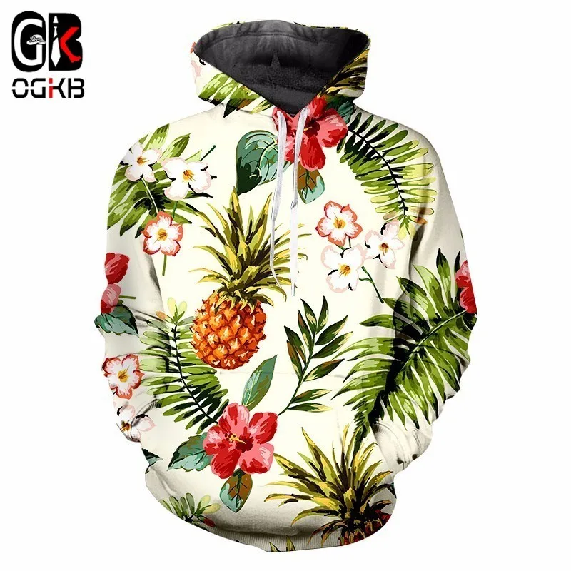 Толстовка OGKB с капюшоном для мужчин и женщин модная толстовка объемным принтом в
