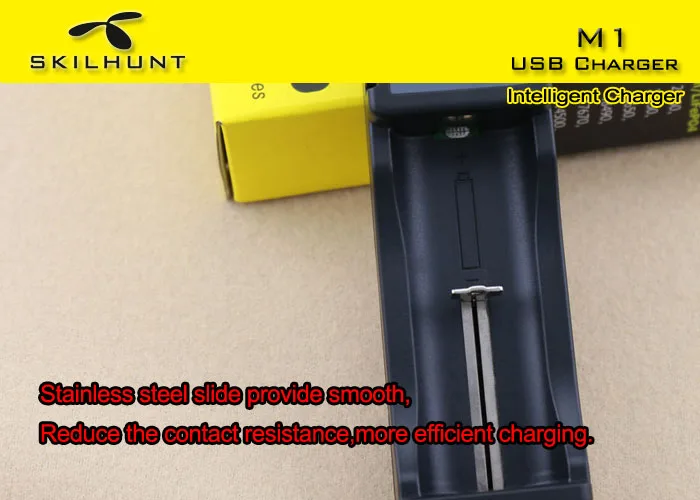 Умное зарядное устройство Skilhunt M1 с функцией USB power Bank с индикатором для LiIon Ni-MH Ni-CD LiFePO4 IMR battery
