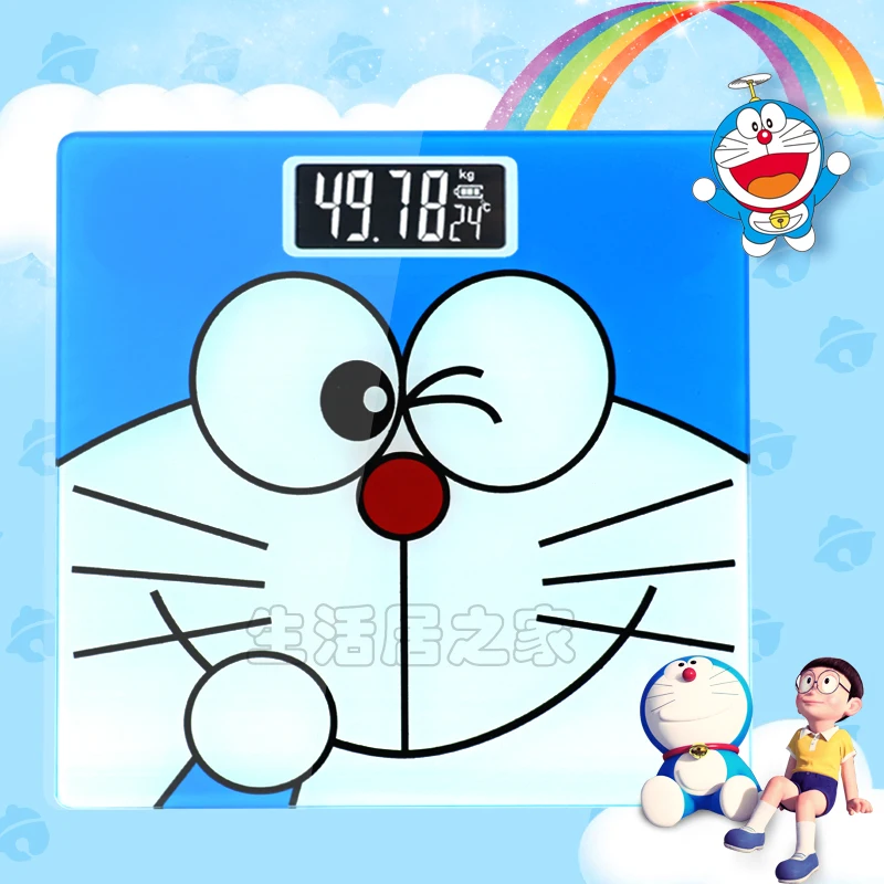 180 кг/50 г мультфильм Doraemon ЖК дисплей ванная комната весы квадратные цифровые