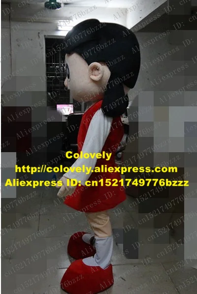 Sweet Red Girl Shizuka Minamoto Mascot Costume Mascotte Lassock Doraemon With White Shirt Skirt Adult No.3625 Free Ship | Тематическая