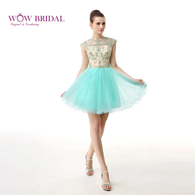 Wowbridal мятно-зеленые короткие платья с бисером для встречи выпускников 2021 новые