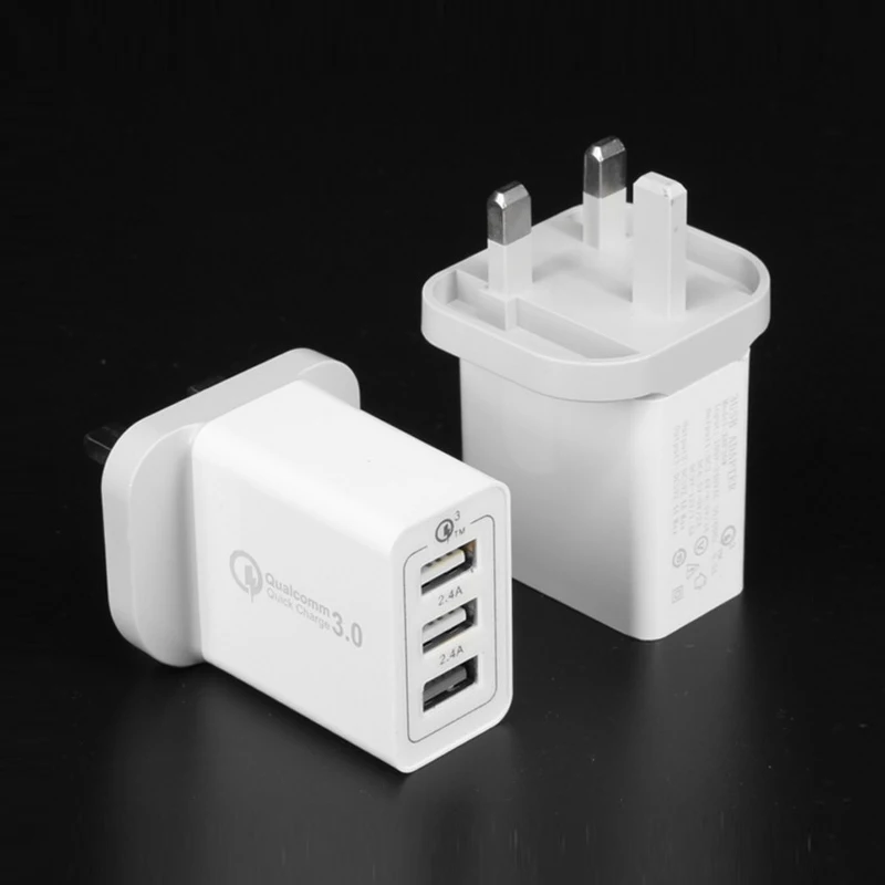 Сетевое зарядное устройство LVSUN QC3.0 с 3 USB портами 5 В 2 4 А|Зарядные устройства| |