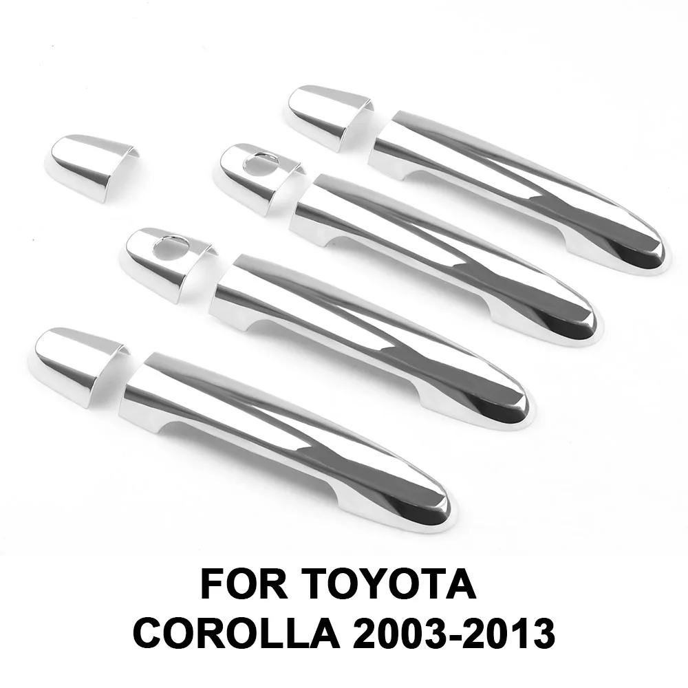 Хромированная крышка ручки двери ABS для Corolla 2003 2013 Toyota Camry 2002 2006 Rav4 2001 2008 Vios