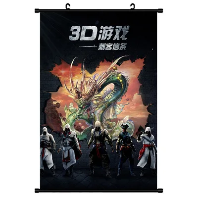 Creed Game Star Wars My Hero Academia Scroll Painting Anime Wall Hanging Poster Color 24 Styles Home Art Decoration 21 | Дом и сад