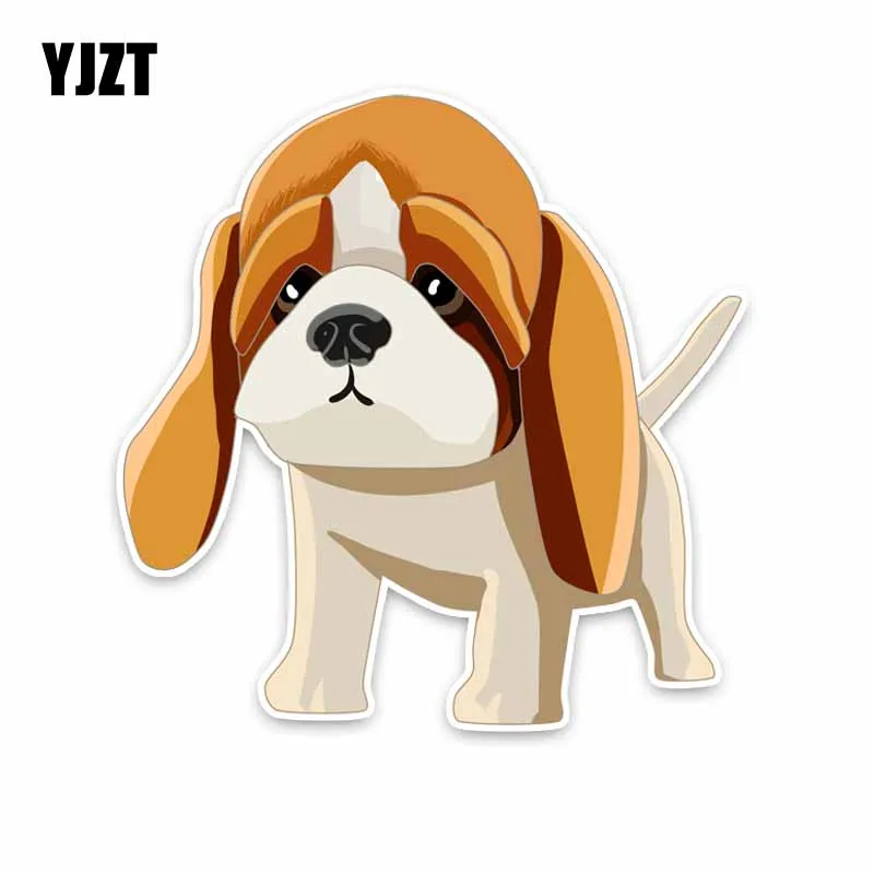 

YJZT 15CM*15CM Cute Animal Dog PVC Car Sticker Decal Colored Graphic 5-1640